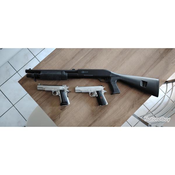 Fusil a pompe bille plastique 6 mm