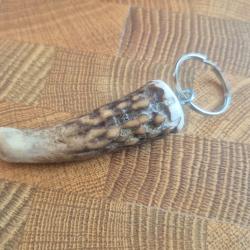 Porte clef bois de cerf 3