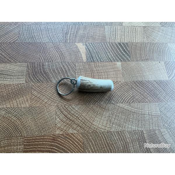 Porte clef bois de cerf 2
