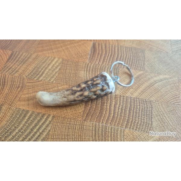 Porte clef bois de cerf 3