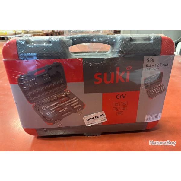 PROMO ! MALLETTE 56PCS CL� � CLIQUET + DOUILLES 6.3+12.5MM(1/4+1/2P)