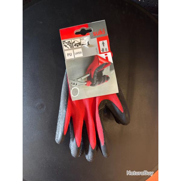 PROMO ! GANTS LATEX ROUGE TAILLE 8