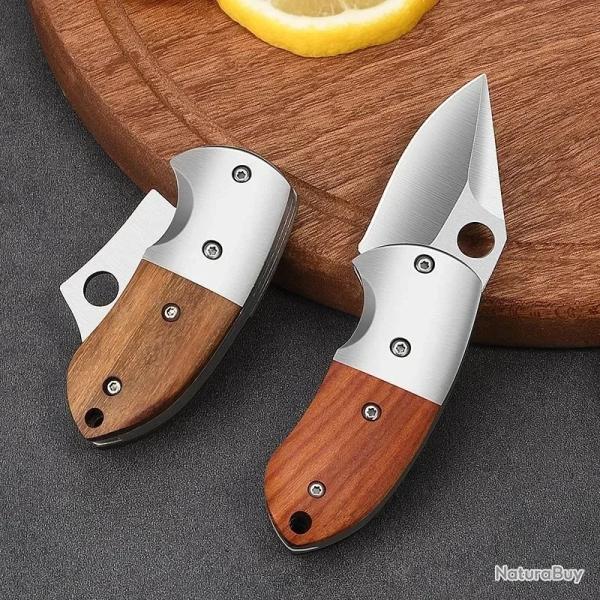 Mini couteau de poche pliable en acier inoxydable