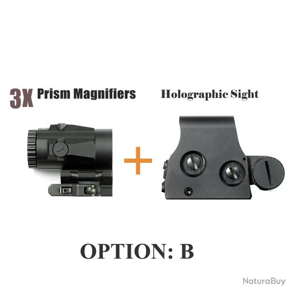 Lunette de vise holographique 66MOA, chasse pour rail Picatinny AR15 ** OPTION B
