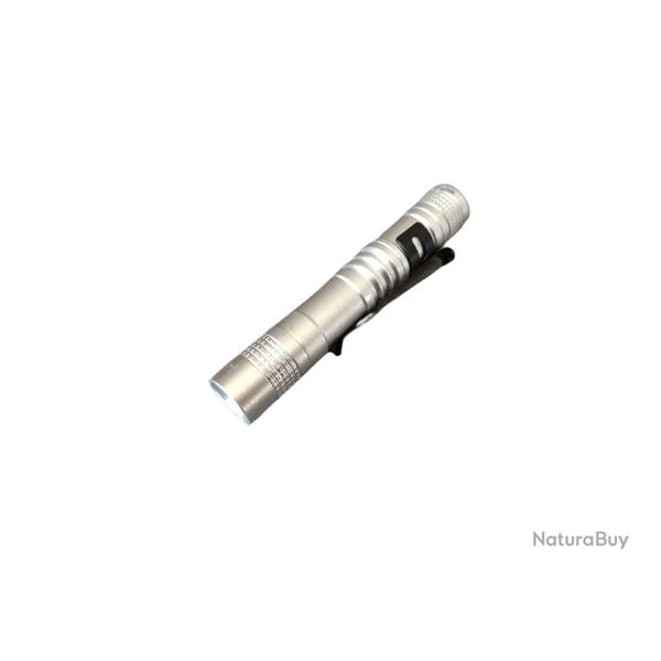 Petite lampe de poche - LED - 300 Lumens - Gris