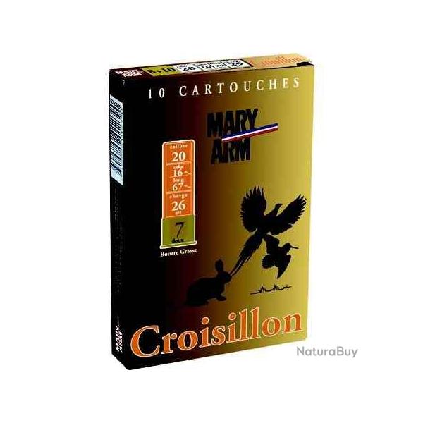 MARY ARM Cartouches de chasse Croisillon - par boite de 10  20  / 67  26g - 9
