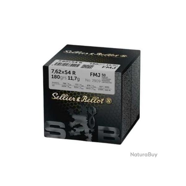 SELLIER BELLOT Balles de chasse Fmj - par boite de 50  7,62 x 54 R   180Gr