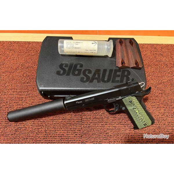 DESTOCK TIR - Pistolet Sig Sauer 1911-22 Noir + Silencieux B&T