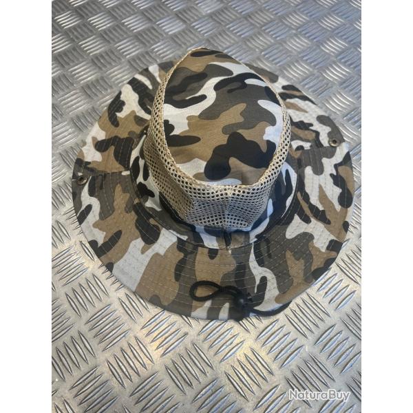 Chapeau camouflage protection solaire maille respirante chasse peche randonn�e jungle camping