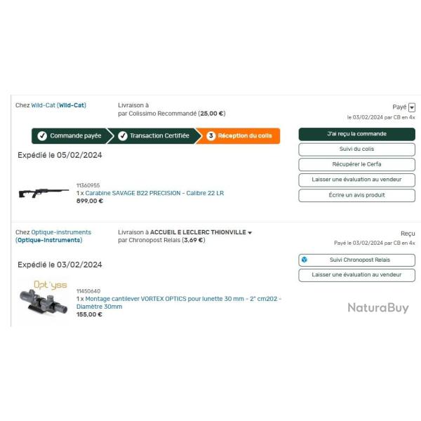 CARABINE SAVAGE B22 NEUVE