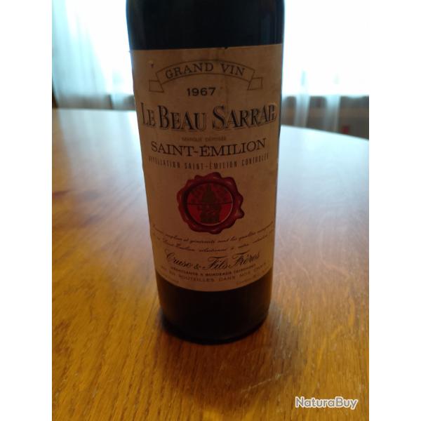 1 bouteille 1967 Saint �milion