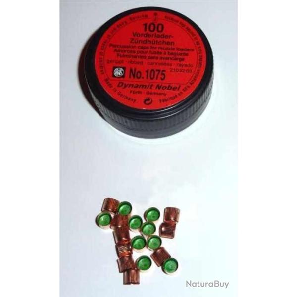 18 amorces RWS 1075 dans leur boite d'origine