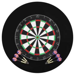 Jeu de cibles professionnel en sisal avec 6 fl&eacute;chettes