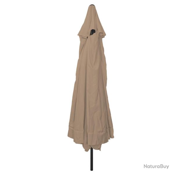 Parasol de jardin395x245 cm Taupe