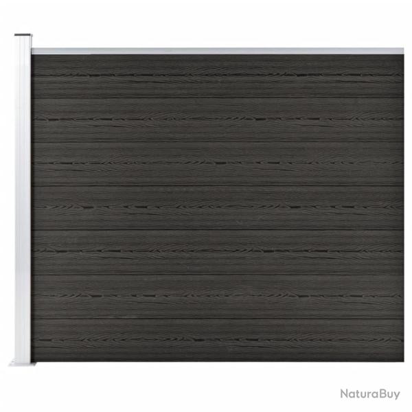 Panneau de cl�ture WPC 175x146 cm Gris