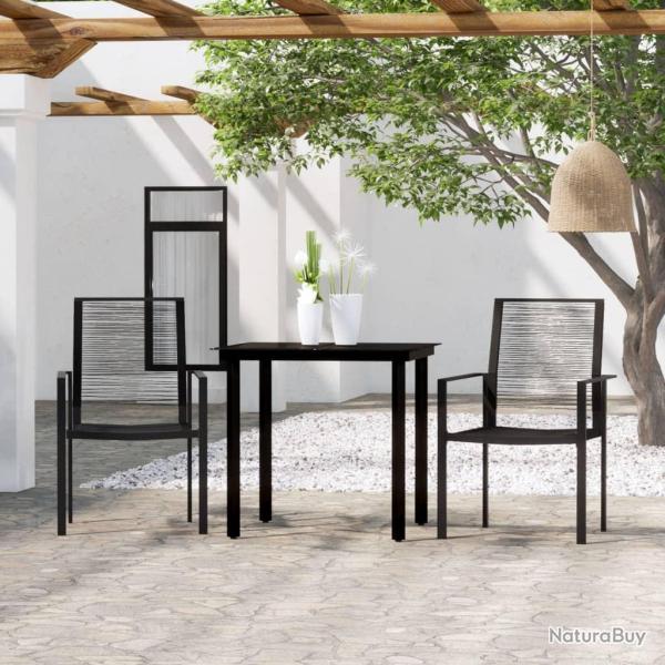 Ensemble � manger de jardin 3 pcs Noir