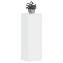 Supports pour plantes 2 pcs blanc 33x33x100cm bois d'ing&eacute;nierie