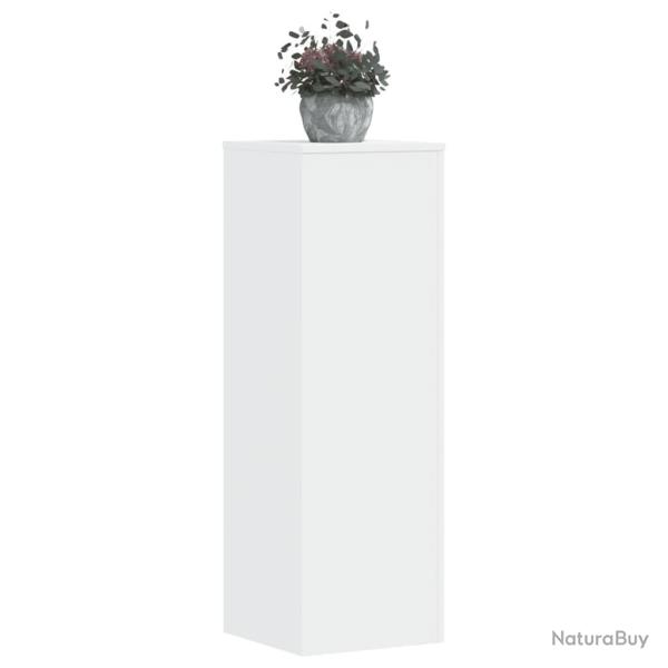 Supports pour plantes 2 pcs blanc 33x33x100cm bois d'ing�nierie