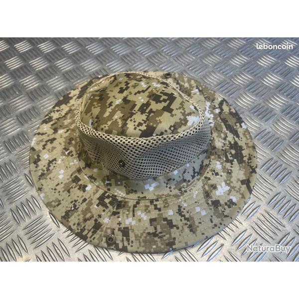 Chapeau camouflage protection solaire maille respirante chasse peche randonne camping militaire