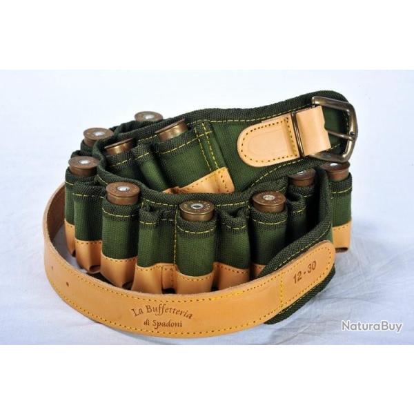 Cartouchi�re en cuir et cordura cal 12 - 25 tubes