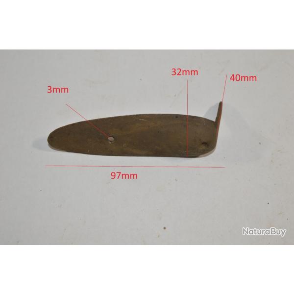 Plaque de couche pour fusil ancien en Laiton Fusil chasse poudre noir  D�coration � identifier (24)
