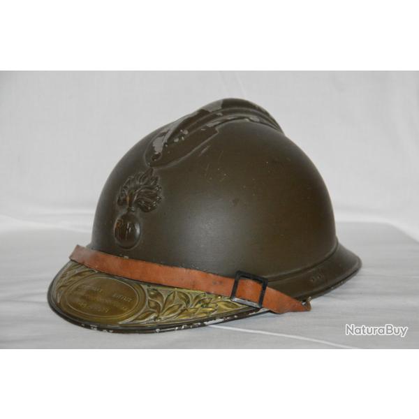 CASQUE ADRIAN 1915 OFFICIER-INFANTERIE OU LEGION ETRANGERE-ADRIAN FOREIGN LEGION HELMET-