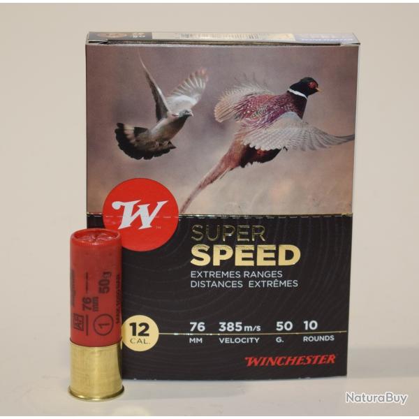 boite 10 cartouches Winchester super speed magnum cal 12/76 bourre jupe 50 grammes, Numero 1