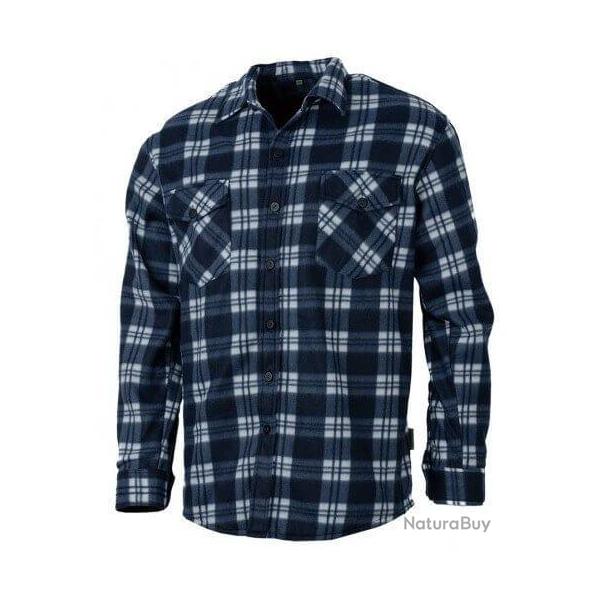 Chemise polaire  carreaux bleue TREELAND