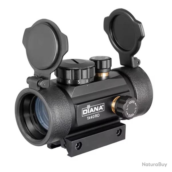 Lunette de vis�e 1x40RD point rouge/vert 5MOA - montage 11 mm & 20 mm -�tanche, chasse & tir sportif