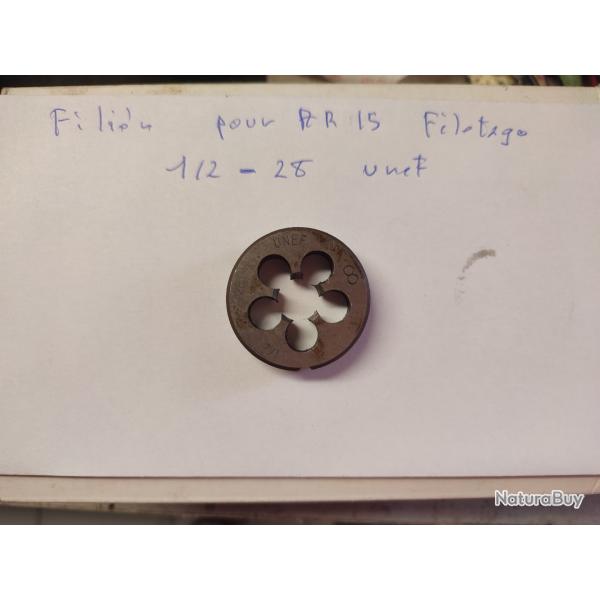 Fili�re 1/2-28  Unef , pour filetage du cache flamme AR15