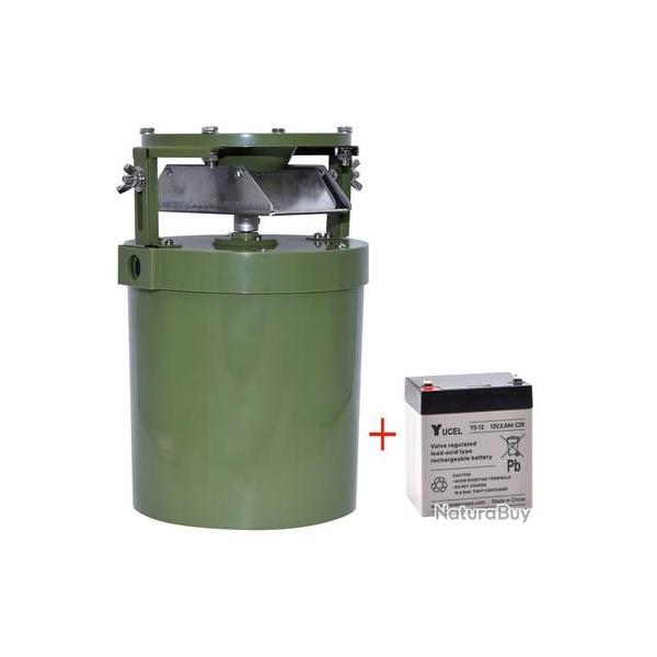 Pack agrainoir automatique Pisteurs programmateur digital 12V + batterie yuasa 12v