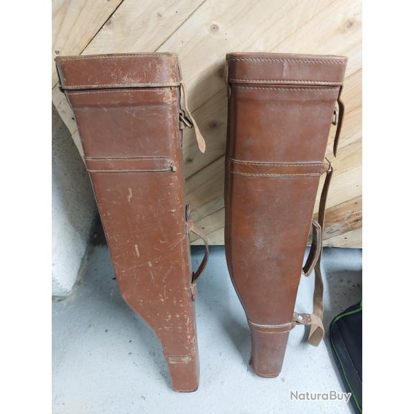 Lot de 2 Etuis en cuir