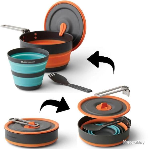 Popote pliable Sea to Summit Frontier Collapsible One Pot Set 3 pi�ces