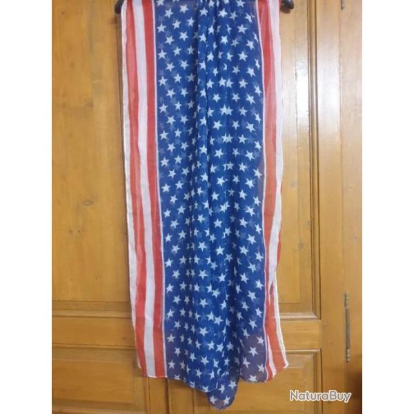 charpe drapeau Amricain petites toiles bleu marine   A25.2