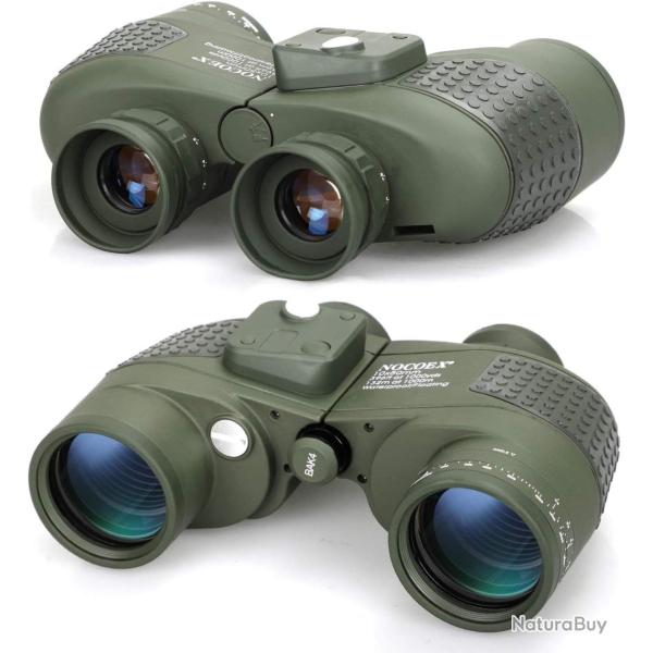 Jumelles Nautiques �tanches 10x50 avec T�l�m�tre Boussole BAK4 Marine Navigation Chasse Observation