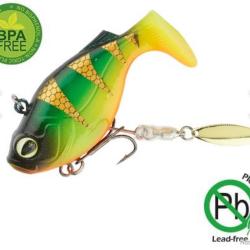 Leurre souple arm&eacute; Sakura Tribbble 67mm/35,5g Firetiger