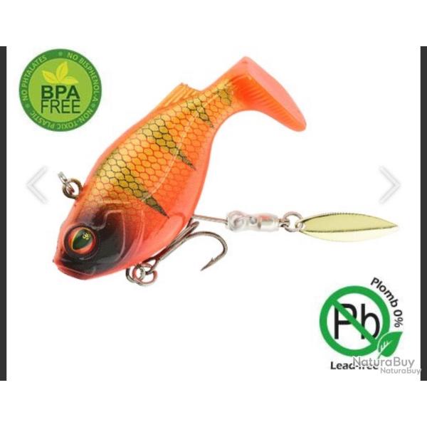 Leurre souple arm� Sakura Tribbble 67mm/35,5g Red Tiger