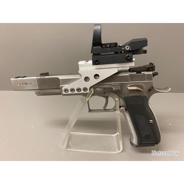 Pistolet SPHINX mod�le 2000 GRAND MASTER, calibre 9x21mm, compensateur d'origine