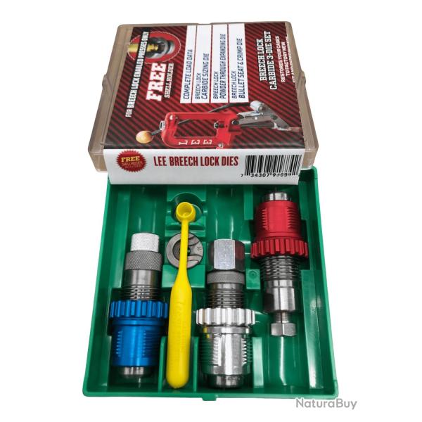 Jeu de 3 outils Lee Carbide Breech Lock - 45 COLT