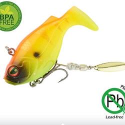 Leurre souple arm&eacute; Sakura Tribbble 67mm/35,5g orange Tiger