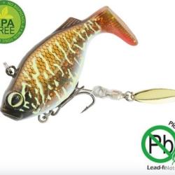 Leurre souple arm&eacute; Sakura Tribbble 67mm/35,5g Motoroil pike