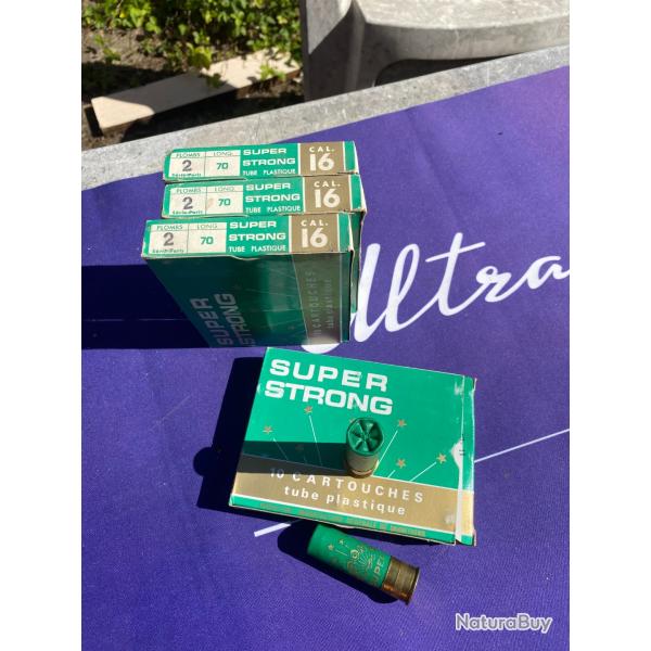 Lot de cartouches calibre 16 Super Strong