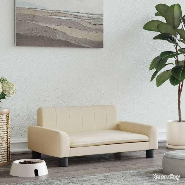 Lit pour chien cr�me 70x45x30 cm tissu