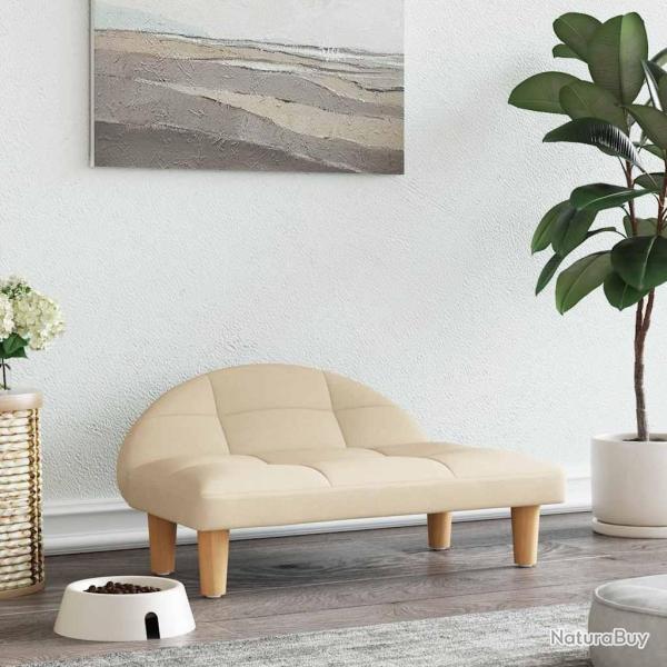 Lit pour chien cr�me 70x52x30 cm tissu