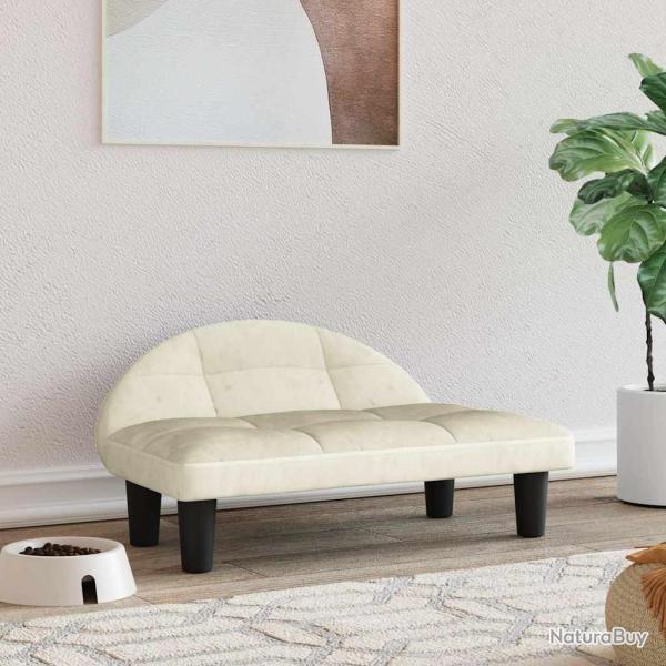 Lit pour chien cr�me 70x52x30 cm velours