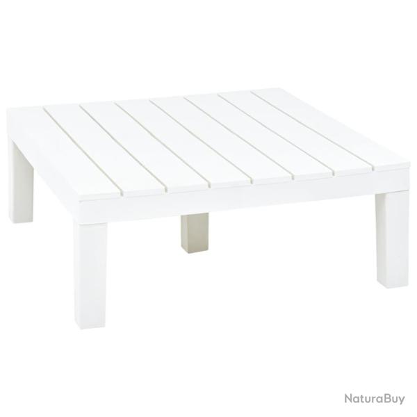 Table de jardin Blanc 78x78x31 cm Plastique