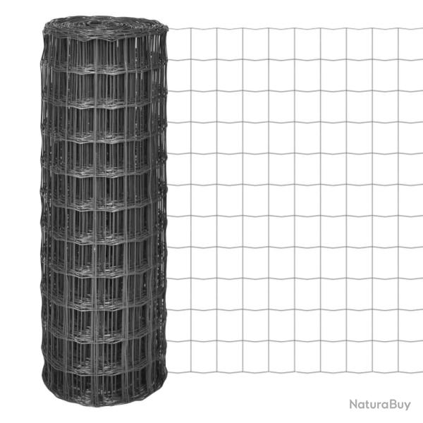 Cl�ture euro Acier 10 x 1,2 m Gris
