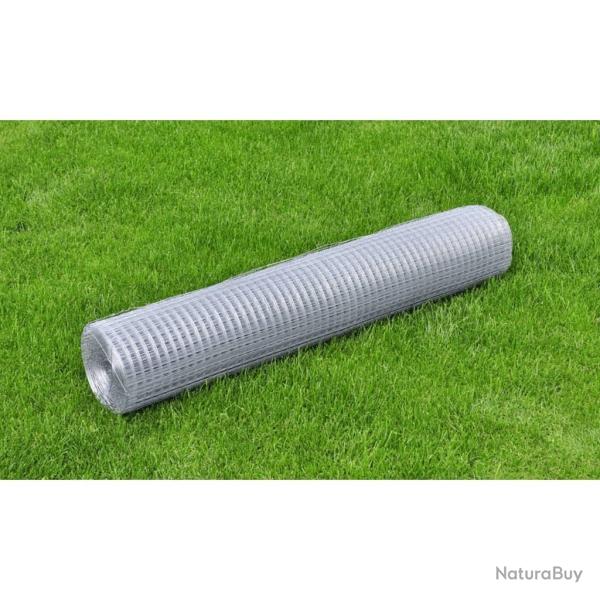 Grillage pour volire acier galvanis 25x1 m argent