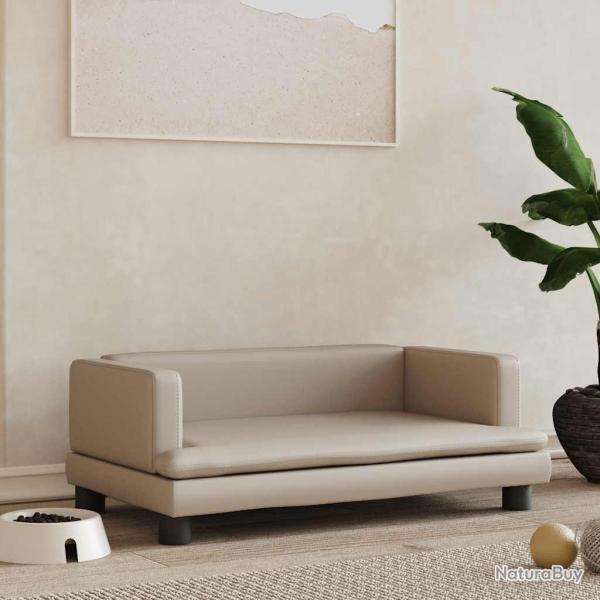 Lit pour chien cappuccino 80x45x30 cm similicuir