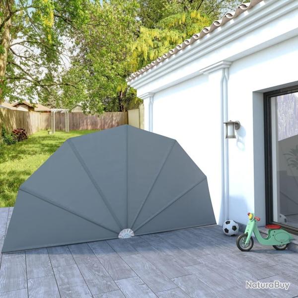 Auvent latral pliable de terrasse Gris 200 cm